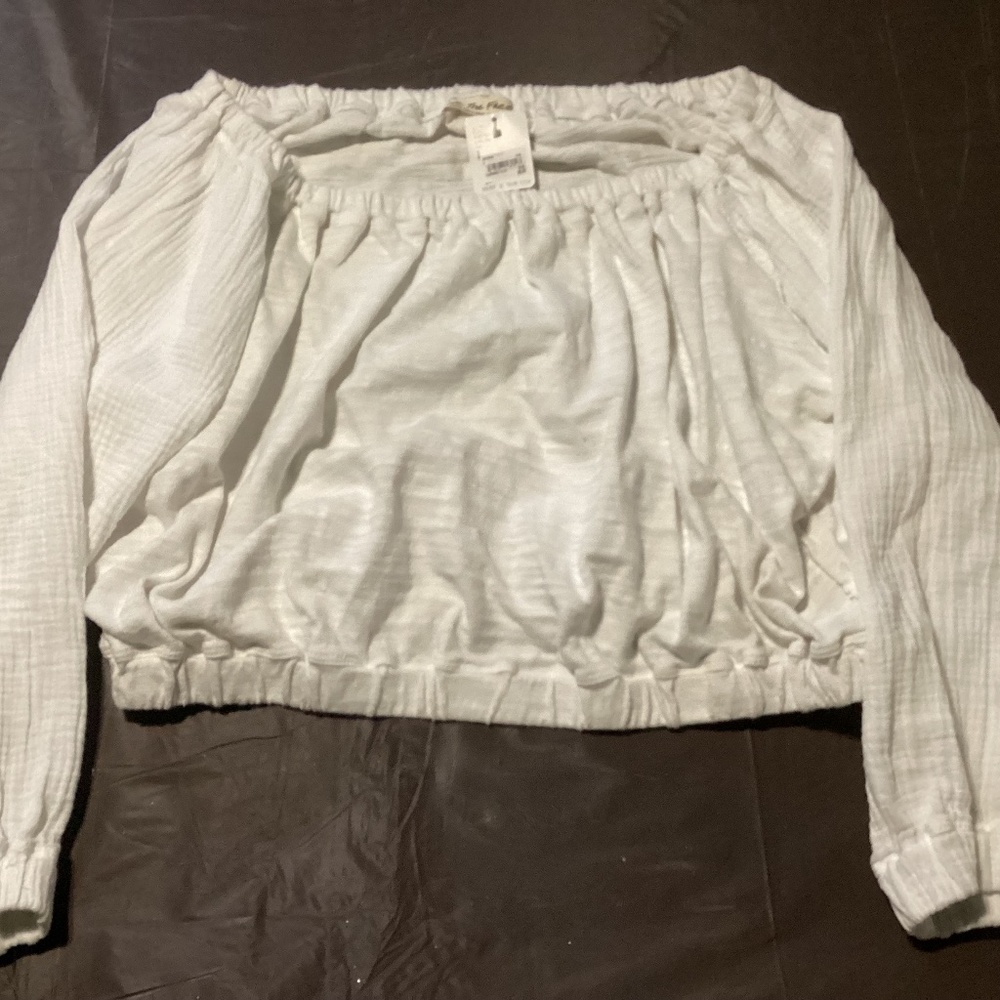 Free People size Lg in linen white